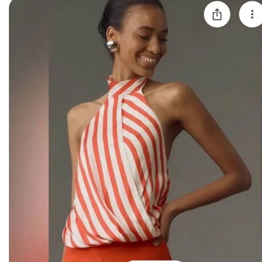 Anthropologie Maeve Halter Scarf Bubble-Hem Tank NWT